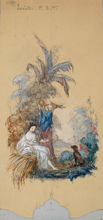 Décor asiatique : panneau B, Pierre-Albert Bégaud, 20e siècle