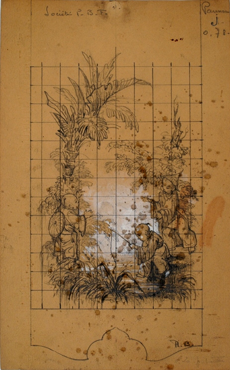 Décor asiatique : panneau J, Pierre-Albert Bégaud, 20e siècle