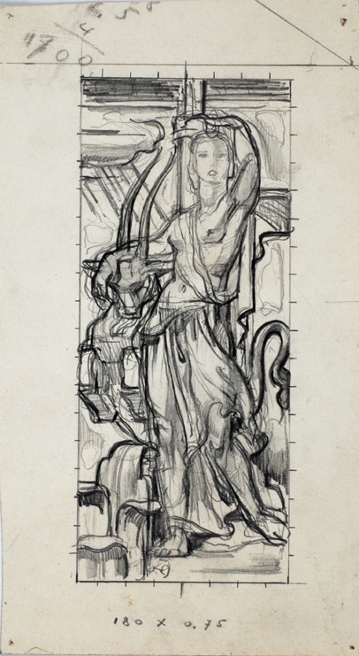 Étude pour une peinture allégorique, Pierre-Albert Bégaud, 20e siècle
