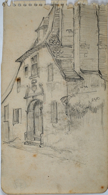 Façade et toit d'une vieille maison, Pierre-Albert Bégaud, 20e siècle