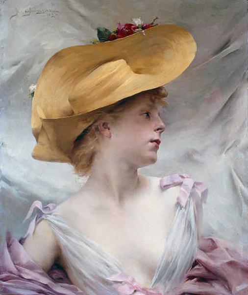 Jeune fille au chapeau de paille_0