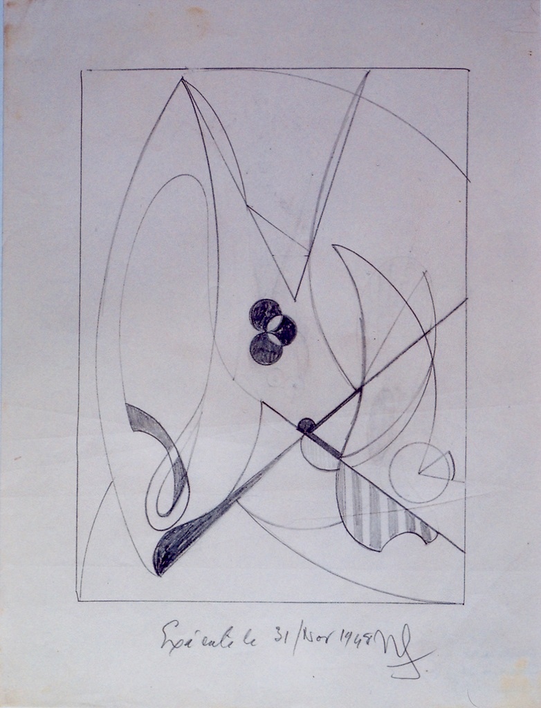 Etude pour une structure 31/11/1948, Jean-Maurice Gay, 1948