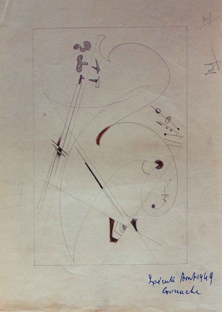 Etude pour une composition, août 1949, Jean-Maurice Gay, 1949