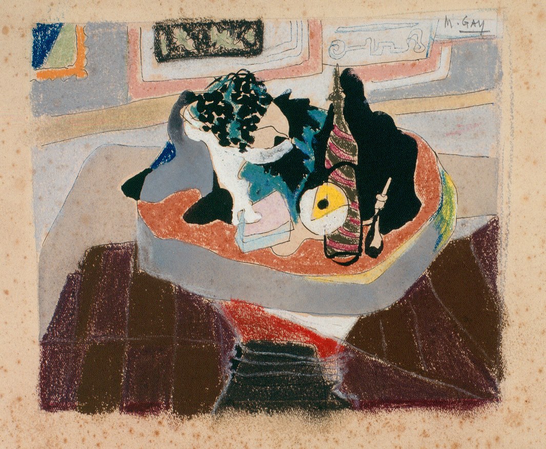 Nature morte au guéridon, Jean-Maurice Gay, 20e siècle