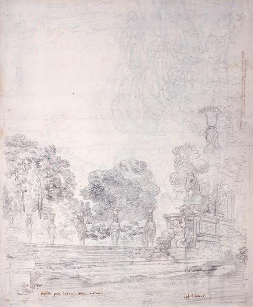 Vue des jardins de la villa Farnèse à Caprarola_0