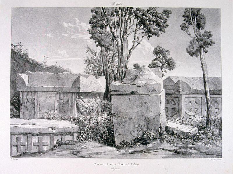 Tombeaux romains, cimetière de Saint-Gilles, Adrien Dauzats