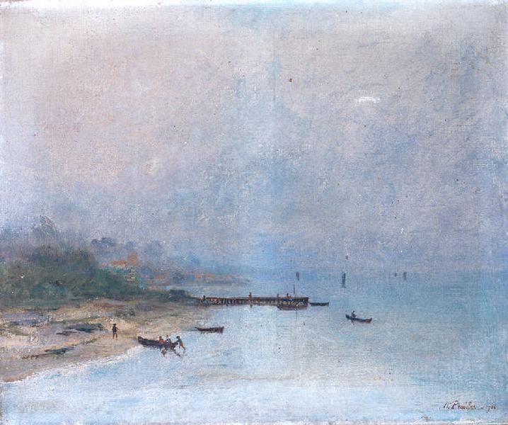 Bord d'étang, Hippolyte Pradelles, 1900