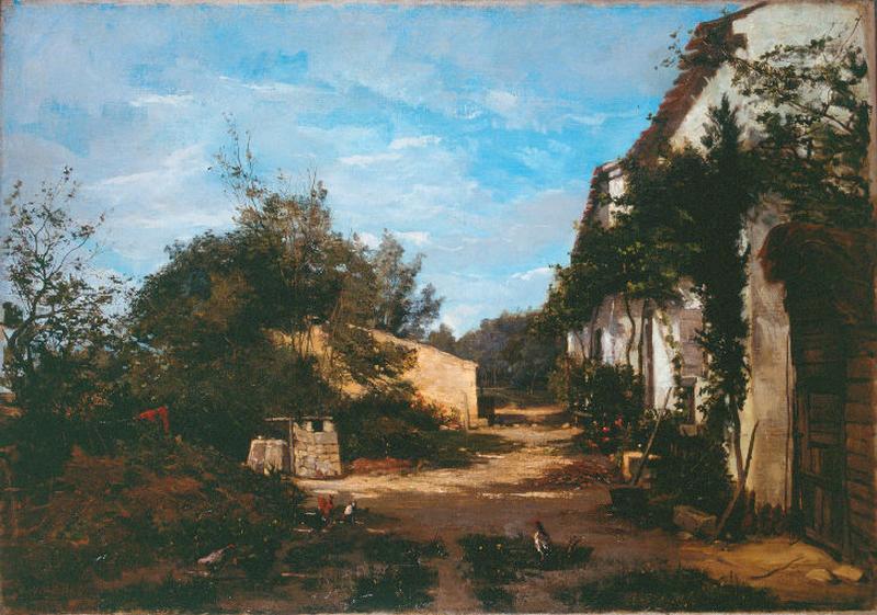 Entrée de ferme, Hippolyte Pradelles, 1878