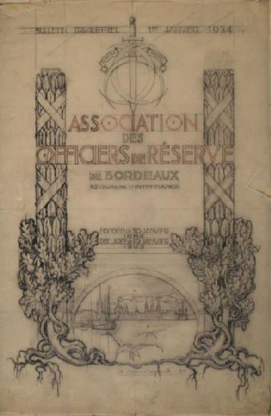 Projet de couverture pour le bulletin trimestriel de l'Association des officiers de réserve de Bordeaux_0