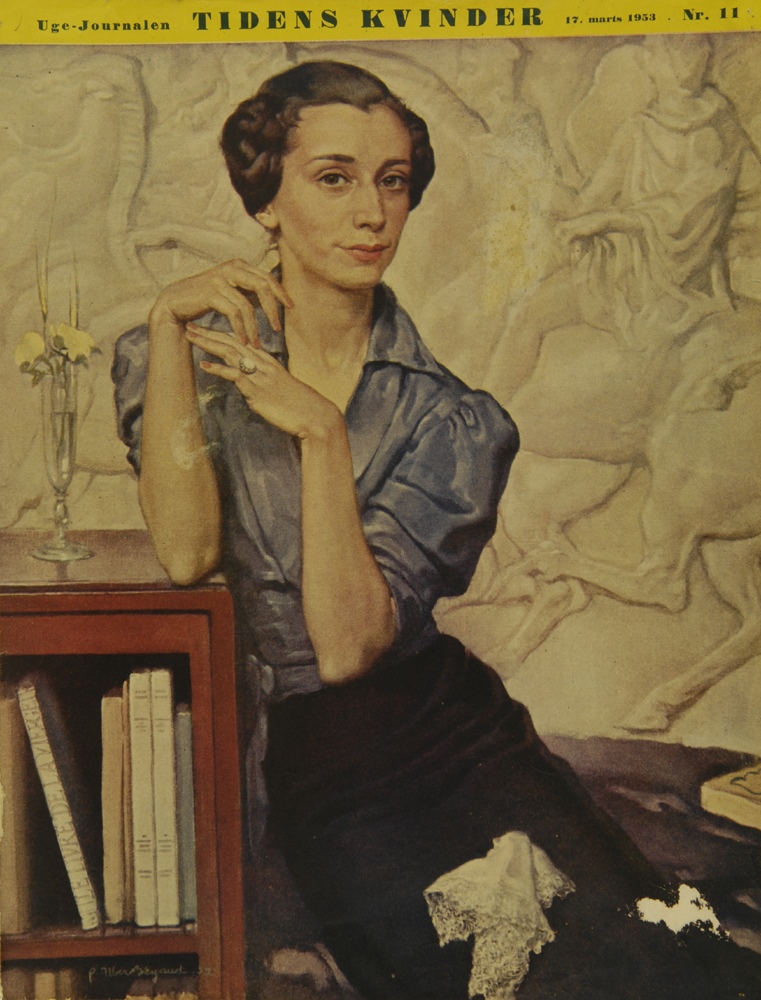 Couverture d'un journal suédois avec le portrait de Françoise Bégaud, Pierre-Albert Bégaud, 1ère moitié 20e siècle