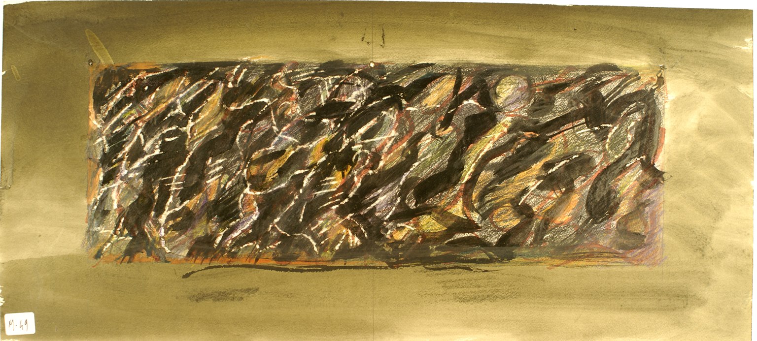 Etude pour le vitrail du restaurant Lapébie d'Arcachon, Edmond Boissonnet, 20e siècle