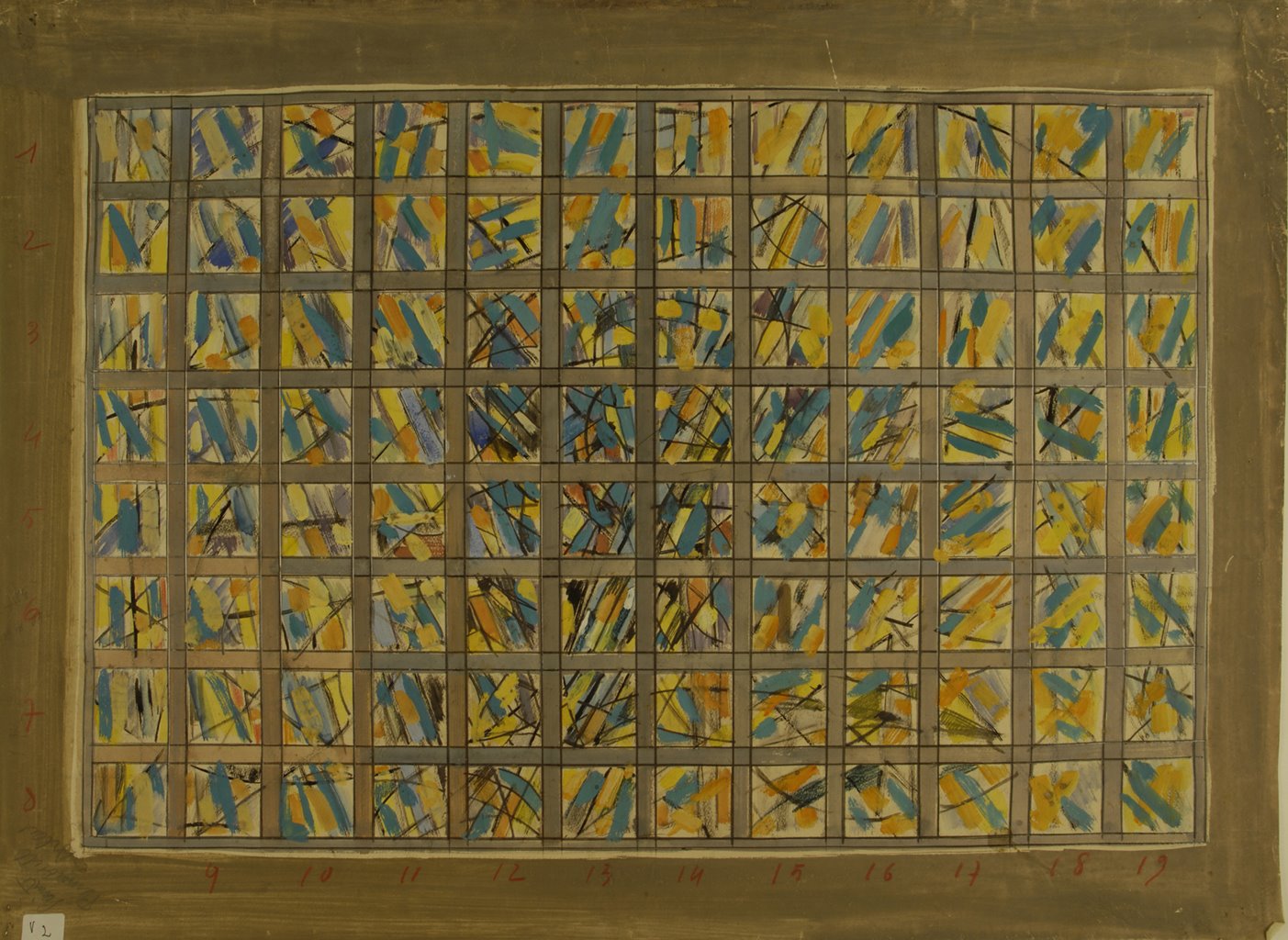 Etude pour un vitrail, Edmond Boissonnet, 20e siècle
