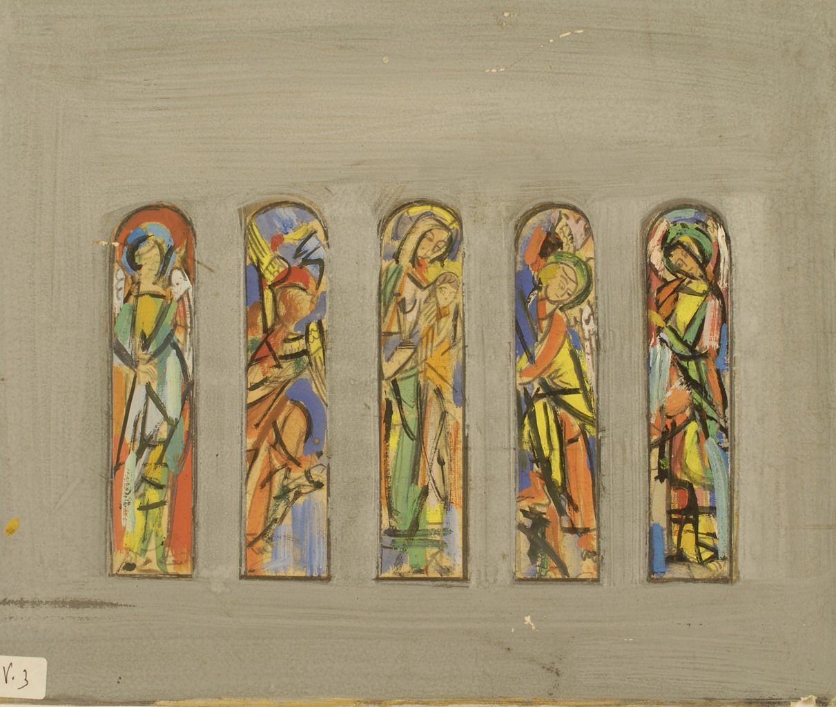 Etude pour un vitrail, Edmond Boissonnet, 20e siècle