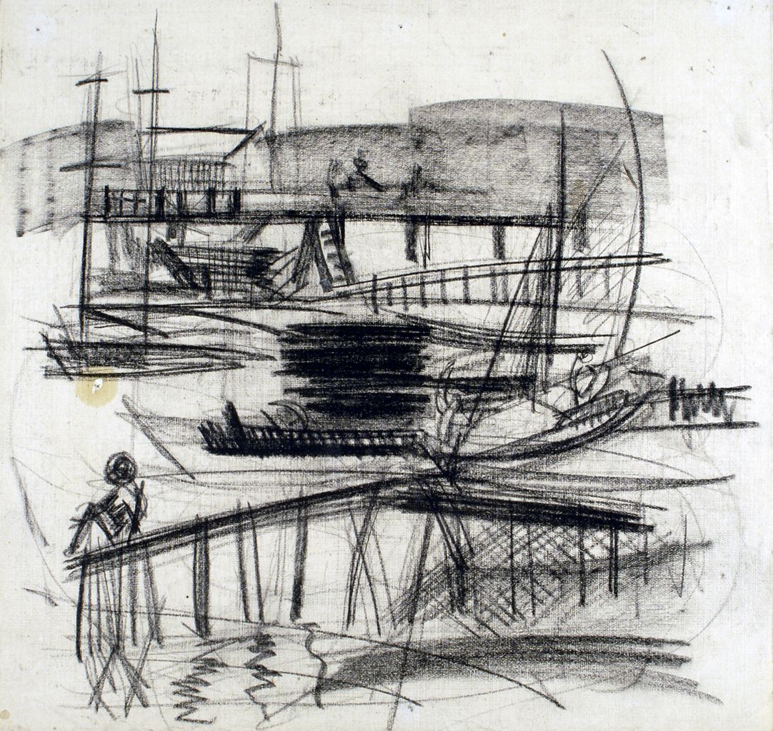 L'embarcadère à Piquey, Edmond Boissonnet, 1950-1955