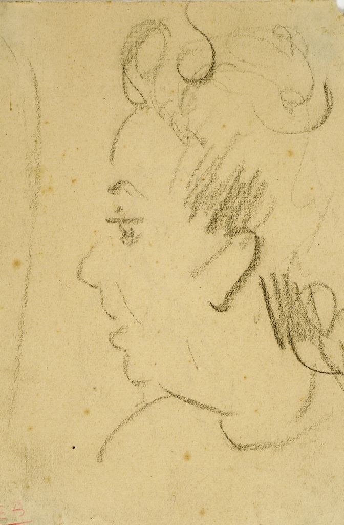Portrait de Paule de profil, Edmond Boissonnet, 20e siècle