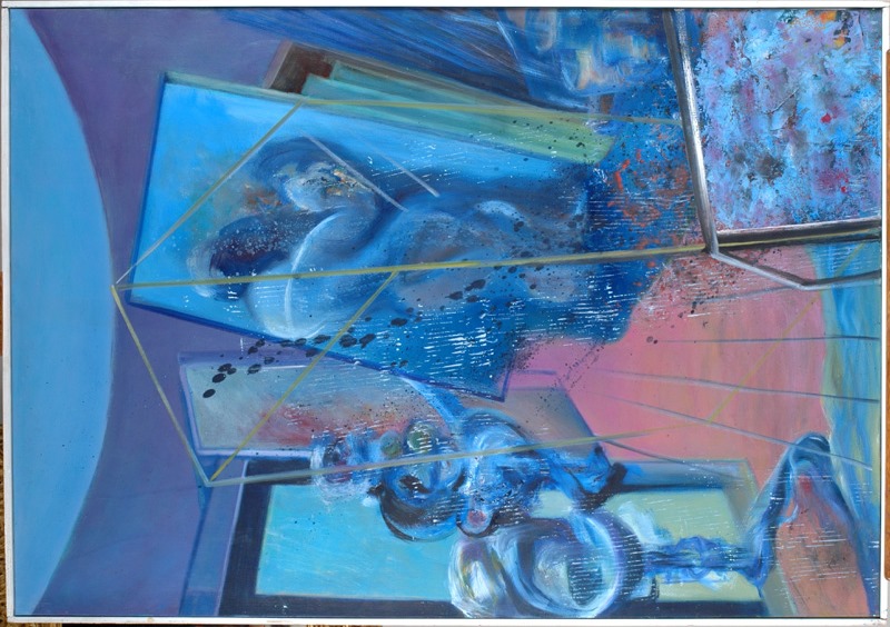 Atelier bleu (hommage à Bacon), Suzanne Martin, 20e siècle