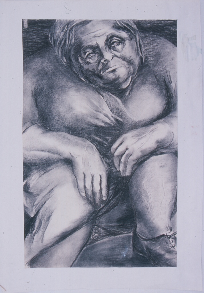 Portrait d'une vieille femme miséreuse, Suzanne Martin, 20e siècle