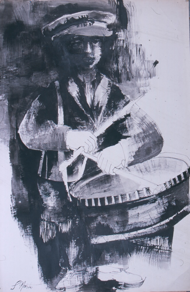 Enfant au tambour, Suzanne Martin, 20e siècle