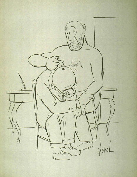 Sans titre ; Il prend la mouche ; Sans titre, Chaval, 20e siècle