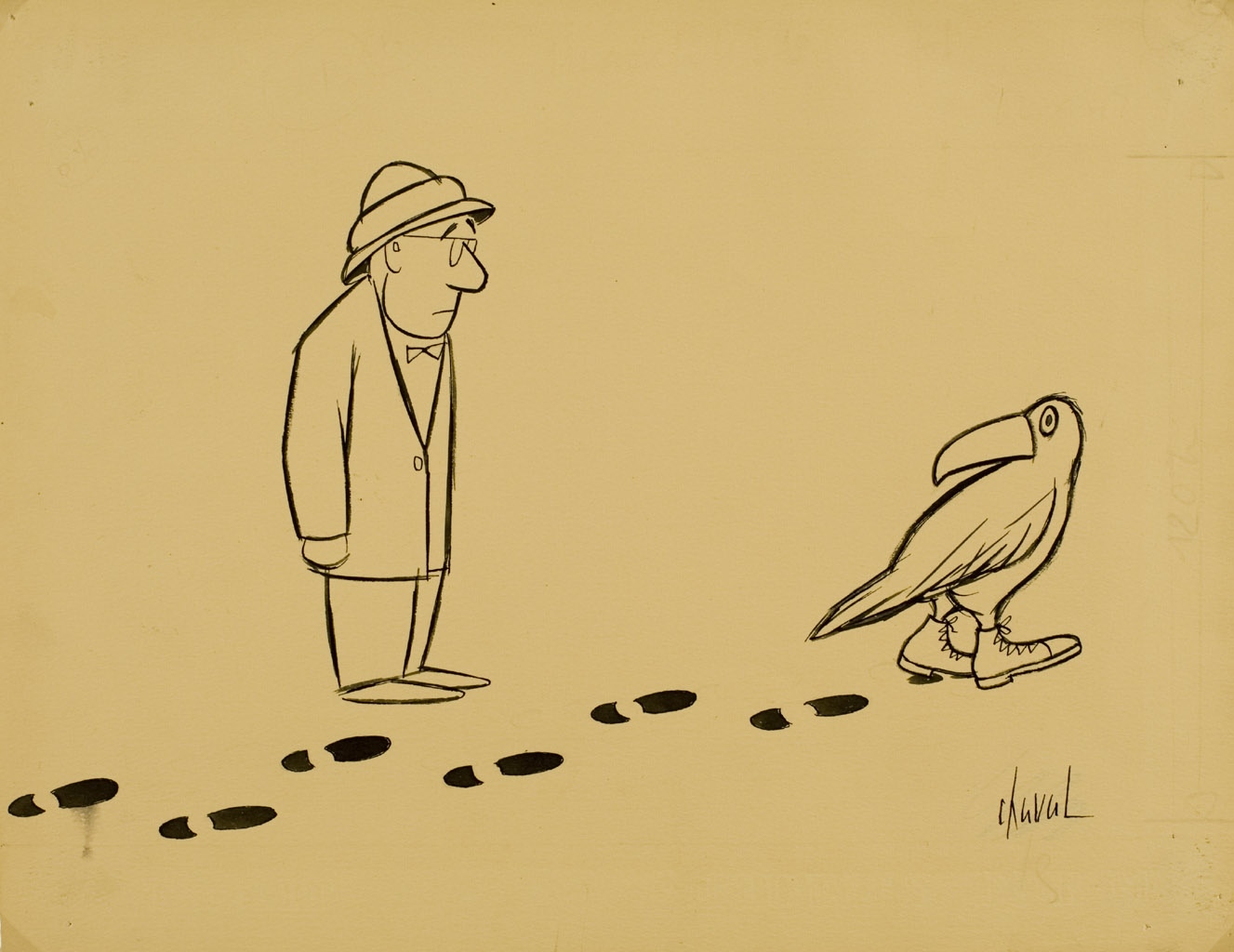 Sans titre ; Sur la piste ; Sans titre, Chaval, 20e siècle