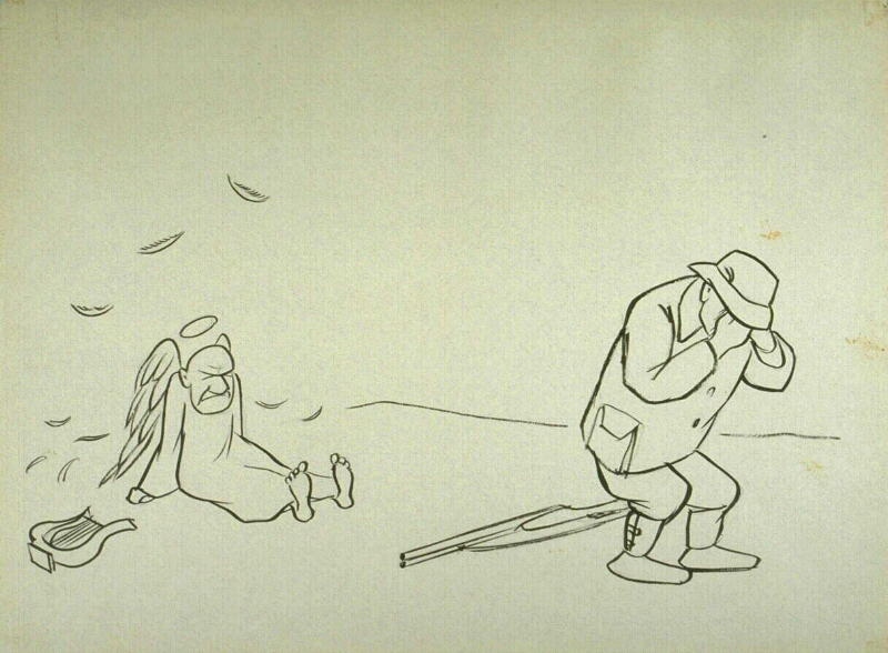Sans titre ; La chute de l'ange ; Sans titre, Chaval, 20e siècle