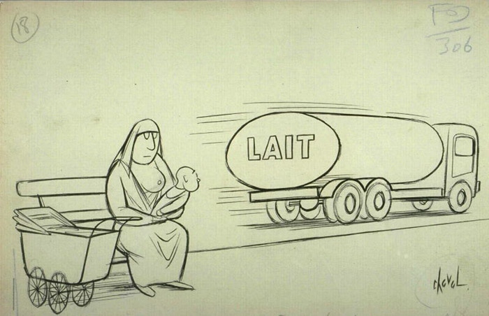 Lait ; Sans titre, Chaval, 20e siècle