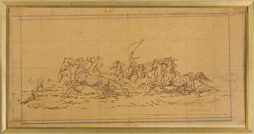 Etude pour la Foulaison du blé en Carmargue, Rosa Bonheur, 19e siècle