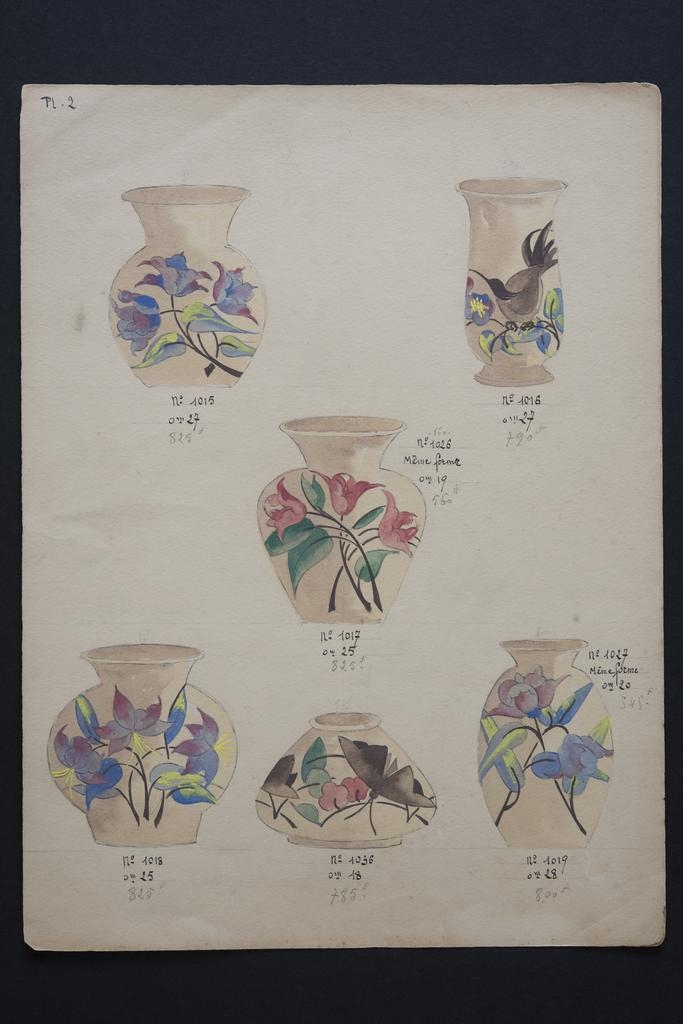 planche de modèles, Simone Larrieu, 2e quart 20e siècle