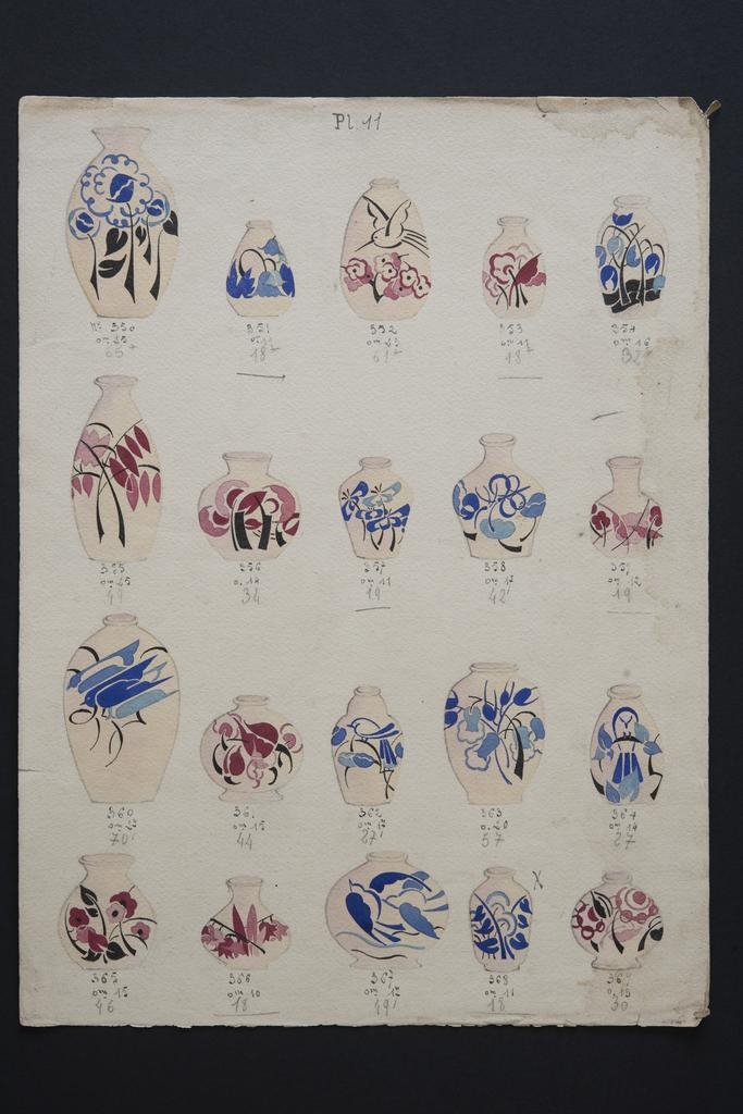 planche de modèles, Simone Larrieu, 2e quart 20e siècle