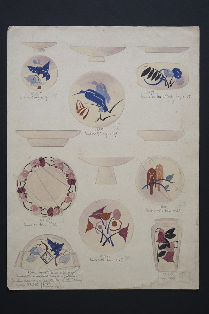 planche de modèles, Simone Larrieu, 2e quart 20e siècle