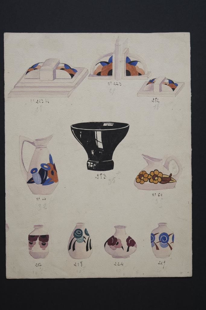 planche de modèles, Simone Larrieu, 2e quart 20e siècle
