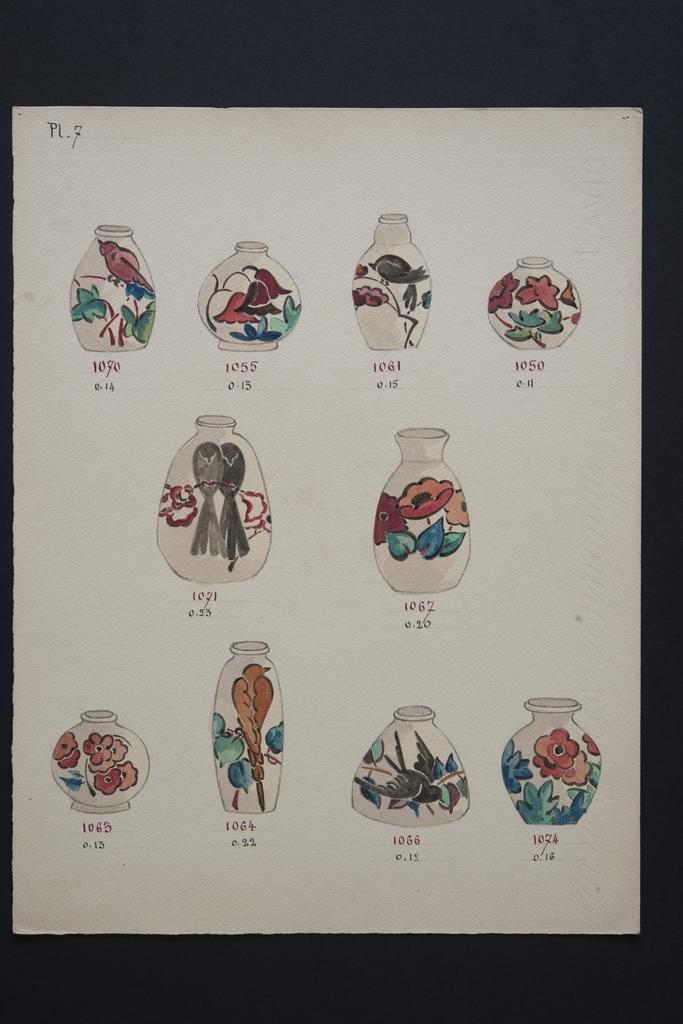 planche de modèles, Simone Larrieu, 2e quart 20e siècle