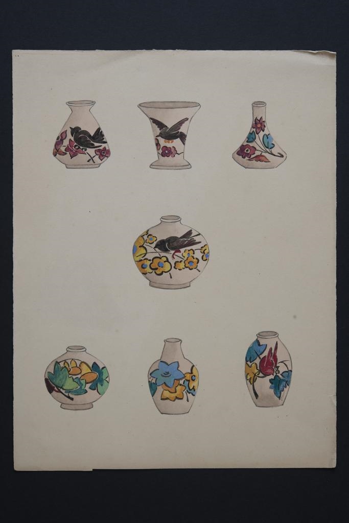 planche de modèles, Simone Larrieu, 2e quart 20e siècle
