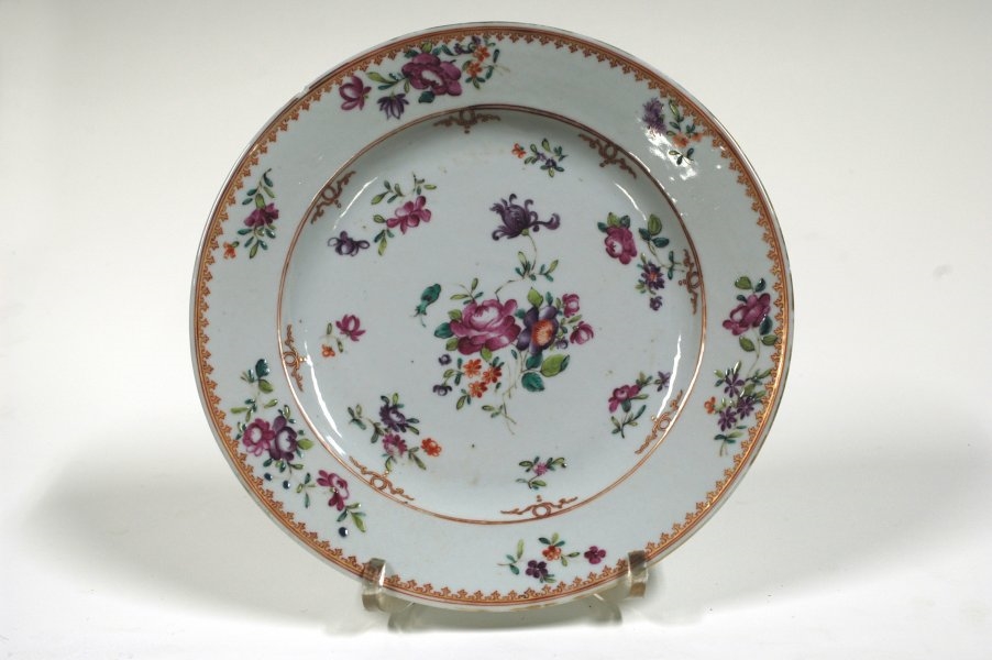 Assiette, décor floral_0