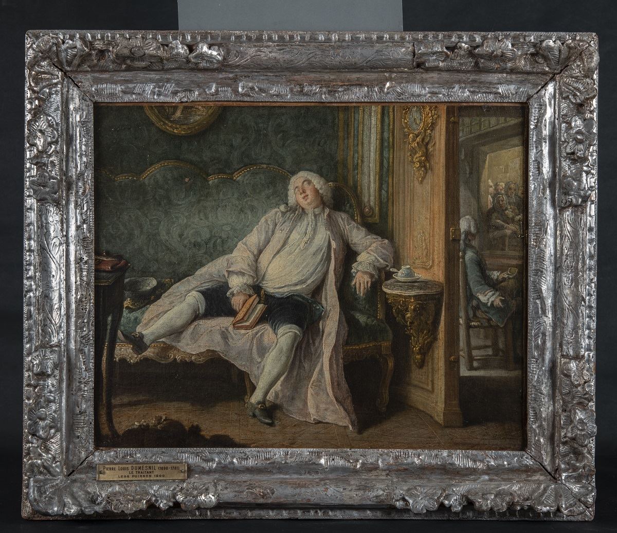 Peinture "Le Traitant", Pierre-Louis Dumesnil, 2e moitié 18e siècle