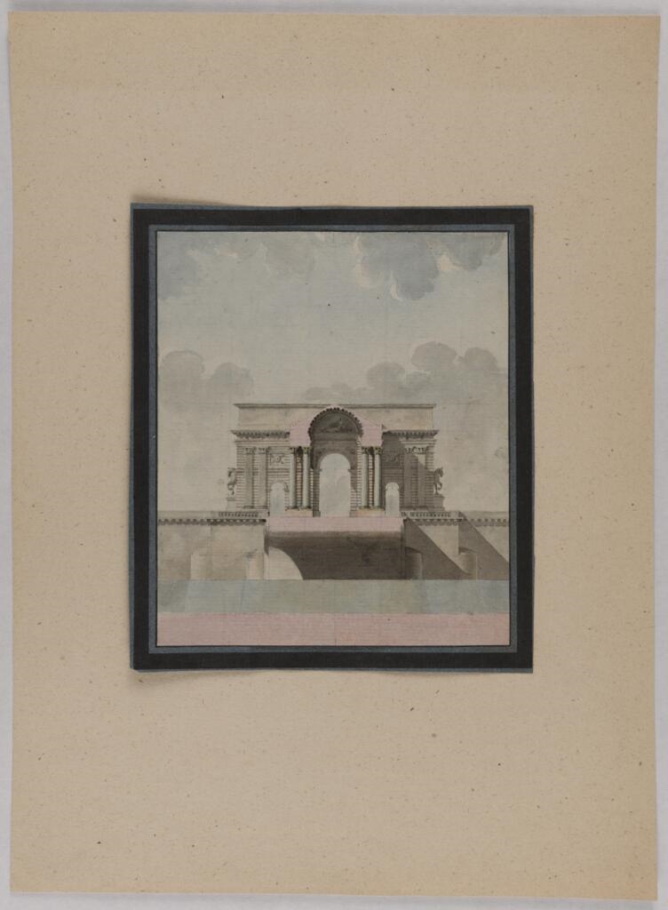 Coupe de l'arc de triomphe, Antoine-Laurent-Thomas Vaudoyer, 4e quart 18e siècle