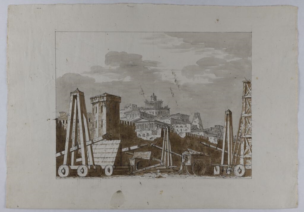 Projet de scénographie néoclassique, Gaspare Galliari, 1er quart 19e siècle