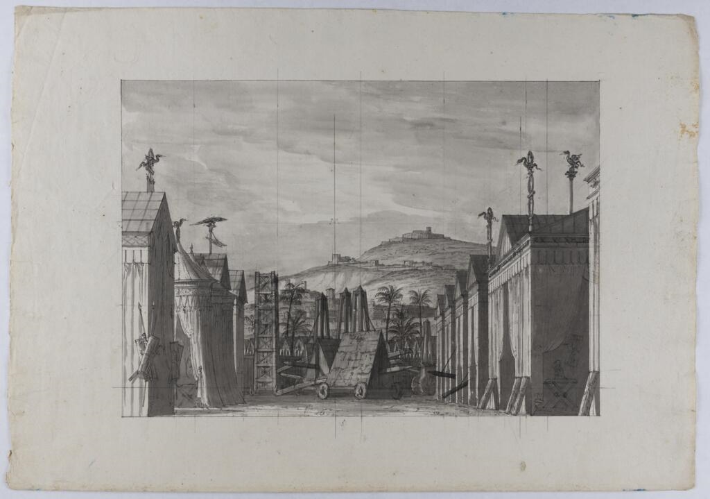 Projet de scénographie néoclassique, Gaspare Galliari, 1er quart 19e siècle
