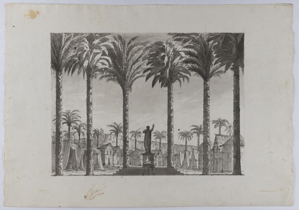 Projet de scénographie néoclassique, Gaspare Galliari, 1er quart 19e siècle