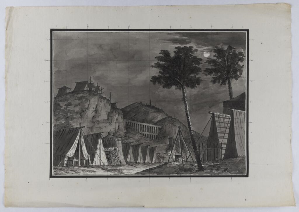 Projet de scénographie néoclassique, Gaspare Galliari, 1er quart 19e siècle