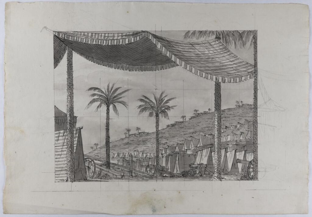 Projet de scénographie néoclassique, Gaspare Galliari, 1er quart 19e siècle