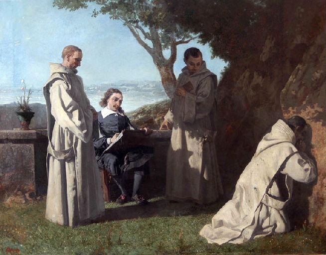 Lesueur chez les Chartreux, Charles Edouard Elmerich, 1839
