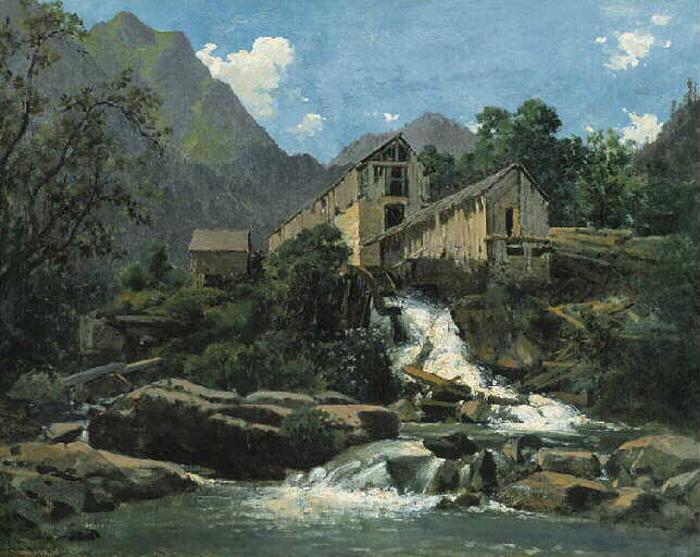 La Scierie de Gabas ; Paysage de montagne (titre ancien inventaire)_0