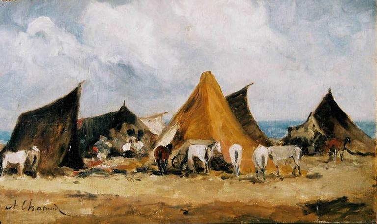 Campement de bohémiens au champ de manoeuvre près d'Alger_0