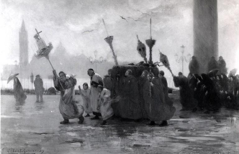 Un enterrement à Venise, Joseph Saint-Germier, 1889
