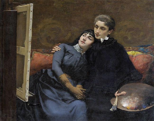Le Portrait de la soeur, Joseph Paul Mesle, 1886