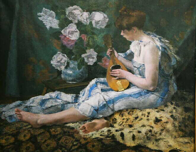 Joueuse de mandoline, Henri Rouart, 2e moitié 19e siècle, 1er quart 20e siècle