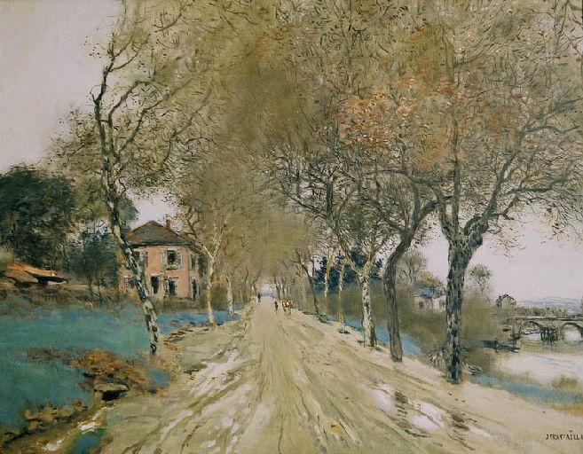 L'Allée aux platanes, Jean-François Raffaëlli, 1913