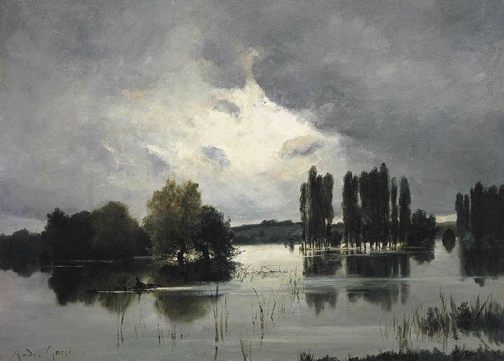 Inondation près de Guiche, André Gorse, 1882