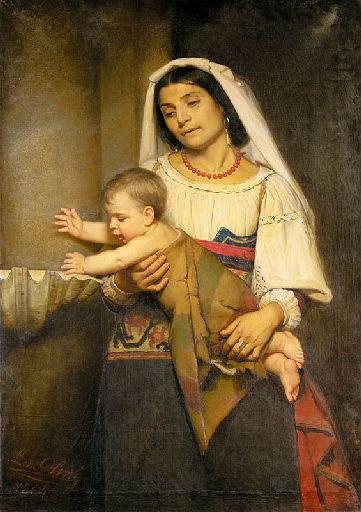 Femme et enfant au bénitier_0